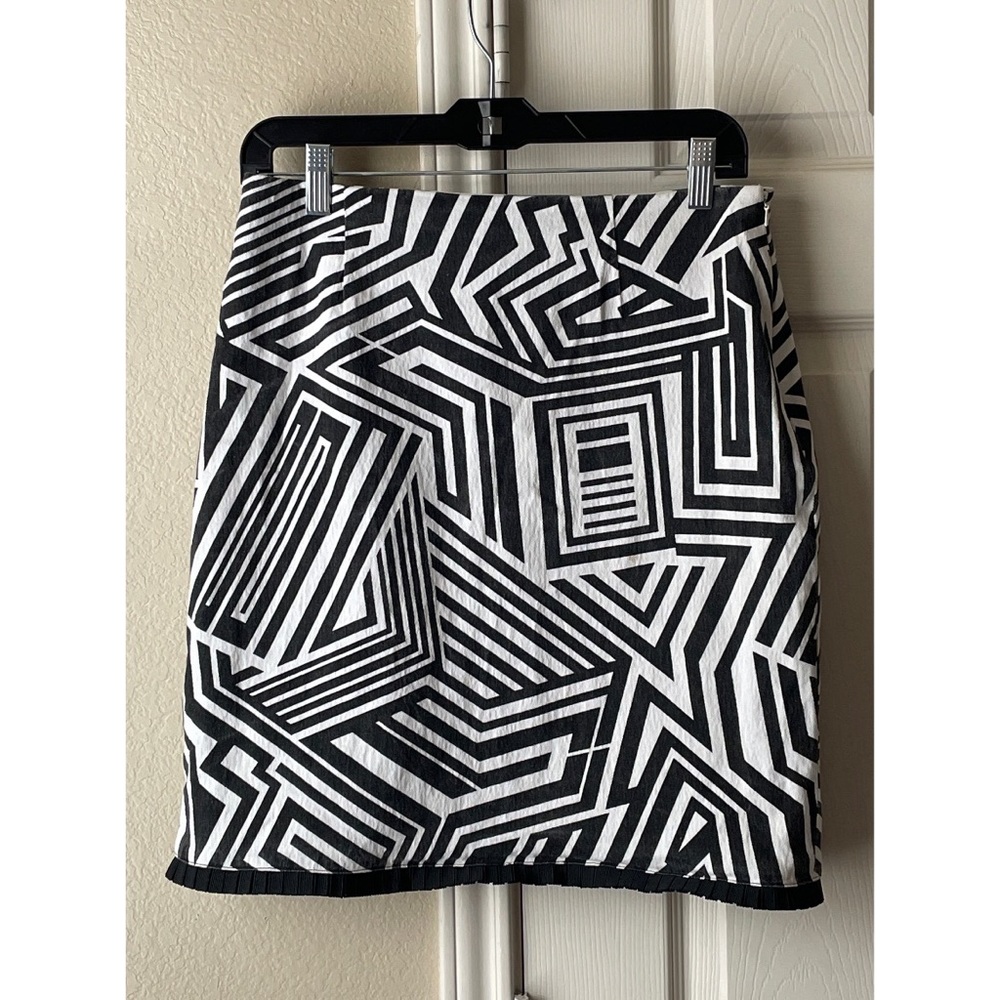 Etcetera Vintage Patterned Skirt - Black / White